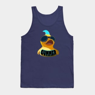 Rubber Duck pool party float ready for summer time races Tank Top